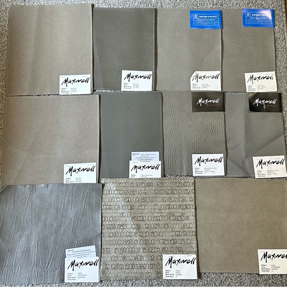 Maxwell Other - Lot of 11 Maxwell Fabric Samples Bewitched Vinyl Gray Safari Serpent Rhino Chia